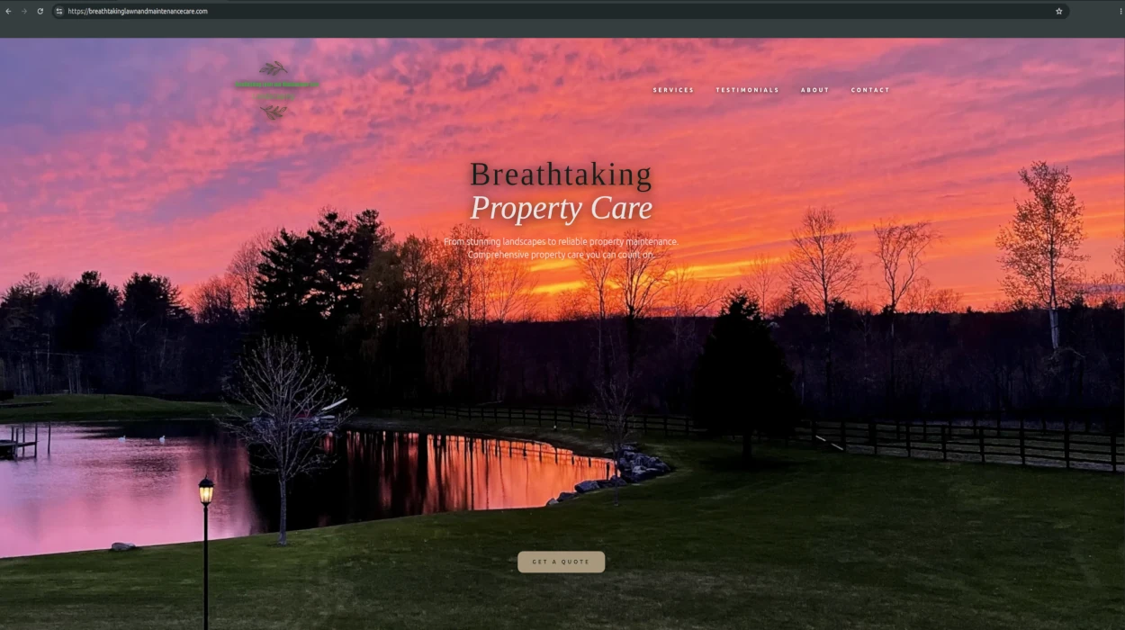 The Breathtaking Lawn and Maintenance Care website I built